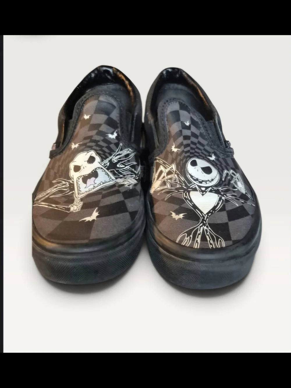 Vans Kids Black & Gray Jack Skellington Slip-On Sneakers